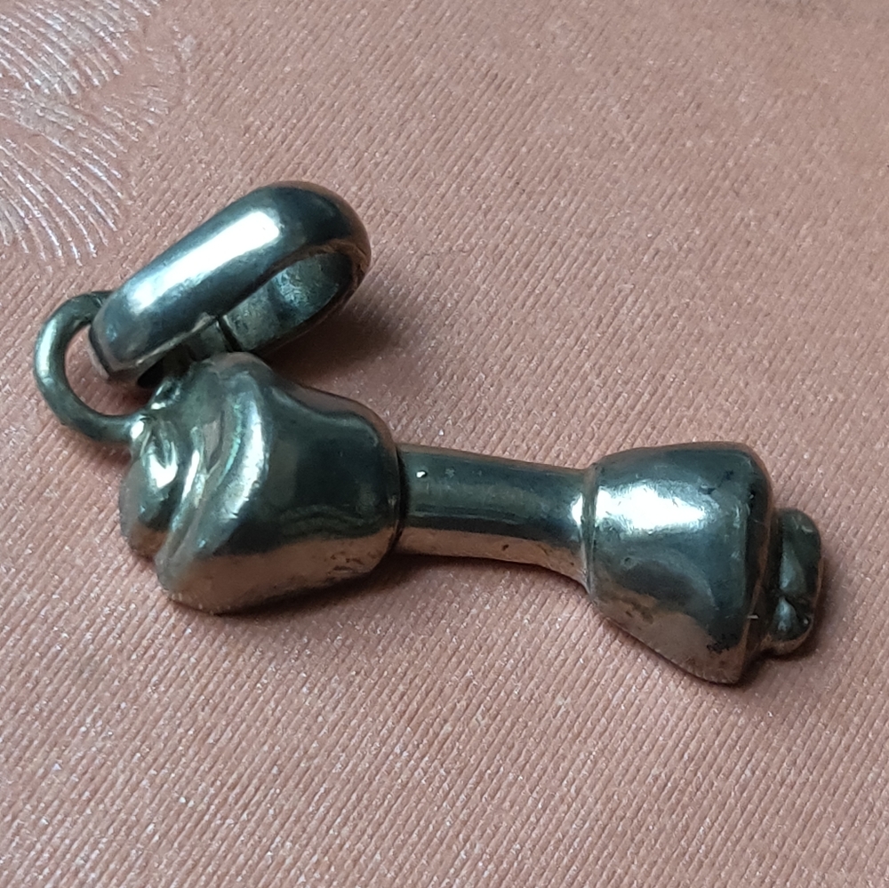 3 Hallmarked 925 Sterling dog charms #267